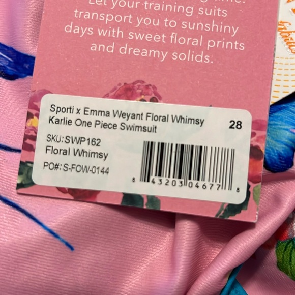 🌸Size 26 Floral Whimsy Karlie Sporti x Emma Weyant One Piece Suit—Labeled 28 - Picture 10 of 17